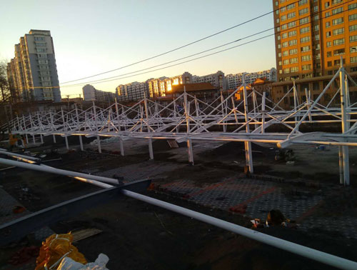 長春張拉膜優先搭建支撐結構，創新提升施工效率與安全性